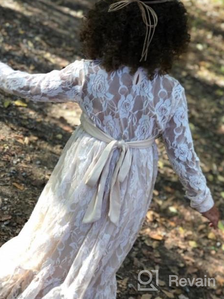 img 1 attached to 👰 Stunning Lace White First Communion Dress for Flower Girls: Perfect for Weddings, Bridesmaid Parties, Christenings, and More! review by Ryan Mosqueda