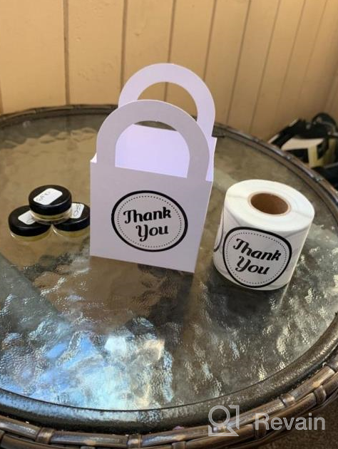 img 1 attached to Small Business Thank You Stickers - 2" Round Dot Black & White - 300 Labels Per Roll For Envelope Mailer Seals, Boutiques, Retailers, And Gift Packaging Supplies review by Carl Watkins