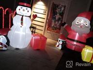 img 1 attached to 6 FT Inflatable Santa With LED Lights - Perfect Christmas Decorations For Outdoor Yard, Garden, Patio & Lawn Party! review by Michael Floyd