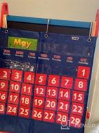 img 1 attached to Organize Your Days With Our Black Calendar Pocket Chart - Includes 104 Cards And 3 Hooks! review by James Thakur