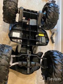 img 6 attached to Rollplay MAX 12V Electric ATV 4 Wheeler With Oversized Wheels, Rubber Tire Strips For Traction, Working Headlights And 3 MPH Top Speed - Red/Black