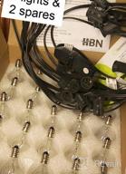 img 1 attached to HBN 50Ft Outdoor String Lights-Outdoor Incandescent String Lights, 52 G40 Bulbs (2 Spare) 5W 2200K Warm White, Connectable & Dimmable, IP44 Waterproof-Garden/Backyard/Patio/Porch/Courtyard/Café review by Chris Hodges