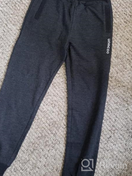 img 1 attached to 🏻 Stylish and Comfortable UNACOO French Terry Joggers for Girls review by Josh Hamler