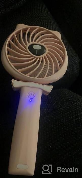 img 1 attached to Stay Cool On-The-Go: TriPole Mini Handheld Fan With USB Rechargeable Battery, Adjustable Speeds, And Foldable Design review by Keith Howe