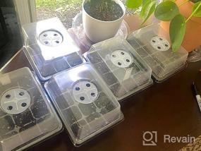 img 8 attached to 10-Pack Seedling Starter Tray With 12 Cells Per Tray, Humidity Adjustable Greenhouse Grow Trays For Seeds Growing Starting - Bonviee Plant Starter Kit With Dome And Base