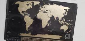 img 5 attached to XL Scratch Off Map Of The World With Flags - 36X24 Wall Art Poster For Travelers