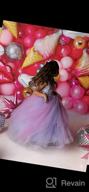 img 1 attached to 🌈 Lace Tulle Rainbow Flower Girls Dress with Spaghetti Straps for Birthday Party Princess Ball Gowns review by Nonito Shin