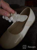 img 1 attached to Chiximaxu Girls Off-White Mary Jane Flat Shoes With Strap review by Julia Bhatt