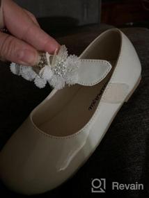 img 5 attached to Chiximaxu Girls Off-White Mary Jane Flat Shoes With Strap