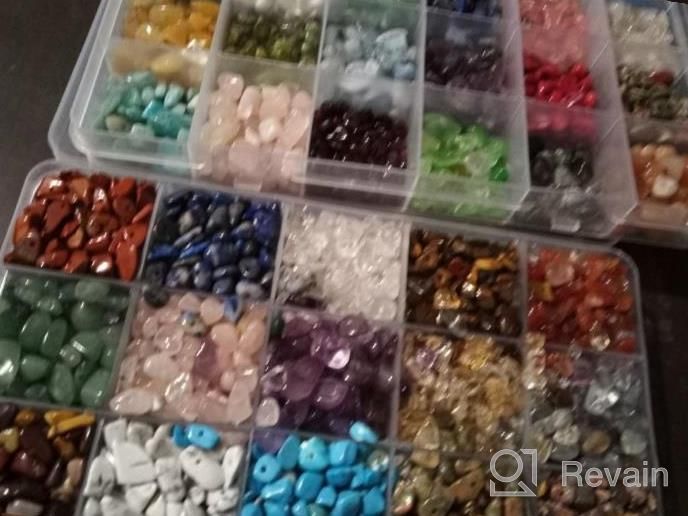 img 1 attached to 💎 Sparkle with Colle Crystal Beads: 400 Healing Natural Gemstones Set for Jewelry Making Supplies review by Karthikeyan Behm