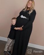 img 1 attached to Stay Comfortable And Stylish: Long Sleeve Plus Size Maxi Dresses With Pockets By BISHUIGE review by Lauralee Sabelman
