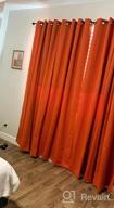 img 1 attached to Room-Dividing Thermal Insulated Blackout Curtains For Wide Sliding Doors - H.VERSAILTEX Burnt Ochre, 100 X 108 Inches review by Melissa Marie
