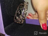 img 1 attached to Handcrafted 925 Sterling Silver Filigree Cuff Bracelet, Size 7 Inches review by Patrick Keita