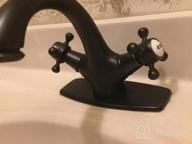 img 1 attached to Modern Chrome Finish Double Knob Basin Faucet For Single Hole Bathroom Sinks - Rozin Deck-Mounted Mixer Tap review by Tim Curd