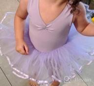 img 1 attached to MdnMd Toddler Ballet Tutu Leotard Dress with Tank V-Neck and Ruched Front for Ballerina Dance Outfit. review by Joe Nieves