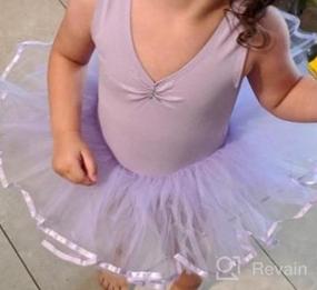img 7 attached to MdnMd Toddler Ballet Tutu Leotard Dress with Tank V-Neck and Ruched Front for Ballerina Dance Outfit.