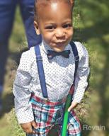 img 1 attached to 👔 IZOD Toddler Boys' 4-Piece Creeper, Bow Tie, Suspenders, and Pants Set review by Martin Dosunmu