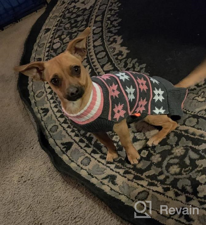 img 1 attached to Adorable KYEESE Valentines Day Sweaters For Dogs In Cute Red Love Design With Leash Hole - Perfect Pet Clothes For Small-Medium Sized Breeds review by Antonio Liberty