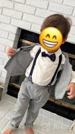 img 1 attached to Adorable SANGTREE Baby & Little Boy Tuxedo Outfit: Plaids Shirt + Suspender Pants for a Stylish Look review by Robert Carter