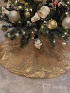 img 1 attached to Gold Sequin Christmas Tree Skirt - 48 Inch Round Sparkly Fabric For Festive Holiday Decorations review by Kelly Ponder