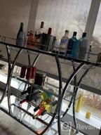 img 1 attached to Entertain In Style With The HOMYSHOPY Gold Bar Serving Cart: Mobile Wine Cart With Glass Holder And Wine Rack, 3-Tier Kitchen Trolley With Tempered Glass Shelves And Gold-Finished Metal Frame review by Roman Niko