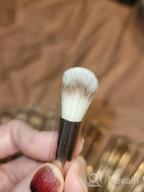 img 1 attached to Professional Makeup Brush Set - 18 Synthetic Brushes For Foundation, Powder, Concealers, Eye Shadows - Black Gold Color Scheme review by Chris Bertoli