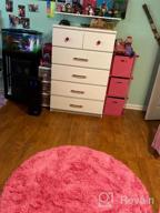 img 1 attached to Super Soft Purple Shaggy Carpet For Children'S Living Rooms And Bedrooms - 4X4 Feet Fluffy Circle Rug From LOCHAS, Perfect For Girls Rooms And Nurseries review by Denise Woodcock