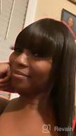 img 1 attached to 150% Density Remy Brazilian Straight Human Hair Wig With Bangs - Pizazz 9A Lace Front Wig For Black Women review by Dave White