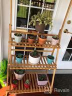 img 1 attached to COPREE Bamboo 3-Tier Hanging Plant Stand: Organize Your Garden In Style! review by Pete Juarez