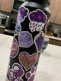 img 6 attached to 50-Pack Waterproof Aesthetic Purple Stickers For Teens, Girls - Perfect For Laptop, Hydro Flask, Phone, Car, Skateboard & Travel - Extra Durable 100% Vinyl