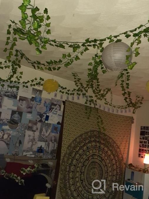 img 1 attached to Create Lush Green Spaces With DearHouse'S Artificial Ivy Vine Garlands - Perfect For Home, Office, And Event Decor! review by Brandon Mcvey