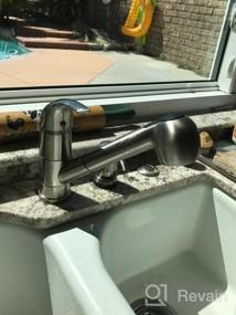 img 6 attached to Comllen Commercial Brushed Nickel Stainless Steel Small Single Handle Kitchen Faucet With Pull Out Sprayer - Perfect For RV Or Bar Sink!