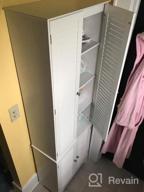 img 1 attached to White Louvre Short Cabinet With Cubby By BrylaneHome review by Vera Lewis