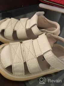 img 5 attached to LONSOEN Toddler Leather Sandals for Girls | Outdoor Shoes