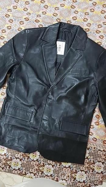 img 1 attached to Men'S Lambskin Leather Casual Blazer Jacket By Blingsoul review by Mike Rajput