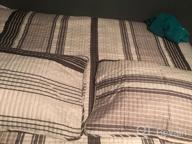 img 1 attached to Striped Queen Duvet Cover Set - 1200TC Microfiber Bedding With Zip Closure And Tie, Modern Style In Grey, Blue, And White. Perfect For Men And Women. review by Greg Lockhart