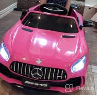 img 1 attached to Electric Ride-On Mercedes Benz AMG GTR For Kids With Remote Control, LED Lights, Suspension, Music, Horn, TF Card, USB Port, Portable Handle - Battery Powered And Available In Red From Uenjoy review by Barbara Zepeda