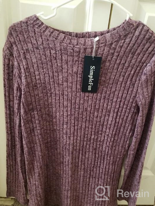 img 1 attached to 👚 Lightweight Fall Casual Long Sleeve Crewneck Pullover Tops for Women – SimpleFun Tunic Sweaters review by Matt Norwood