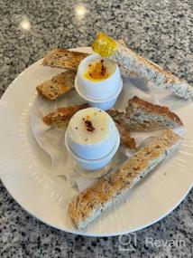 img 6 attached to Набор из 6 керамических подстаканников для идеально мягких и сваренных вкрутую яиц на завтрак и поздний завтрак