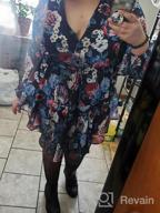img 1 attached to Clarisbelle Women'S Long Sleeves Button Up Tie Waist Floral Chiffon Dress review by Sam Goff
