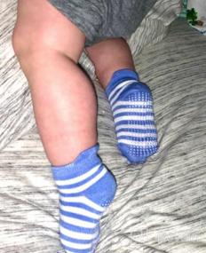 img 8 attached to Jamegio 6/12 пар нескользящие носки для малышей Нескользящие носки по щиколотку с ручками для маленьких мальчиков и девочек