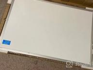 img 1 attached to Versatile Large Magnetic Whiteboard For Office And Home, 72 X 40 Inch With Foldable Wall Mount, 1 Eraser, 3 Markers, And 6 Magnets - Aluminum Frame Marker Board In Black review by Gregory Braddock