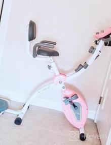 img 8 attached to 🚴 Murtisol Folding Exercise Bike: Compact & Foldable, Magnetic Resistance Control, Twister Plate, Arm Resistance Bands, Extra Large & Adjustable Seat, Heart Monitor - Perfect Home Exercise Bike in Three Colors