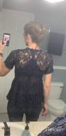 img 1 attached to Women'S Sexy Sheer Mesh Lace Peplum Blouse - Short Sleeve Top By Tobrief review by Jay Mitchell