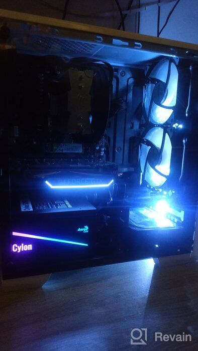 img 1 attached to Cylon White RGB Mid Tower Computer Case: Illuminated Performance and Style review by Bali ᠌