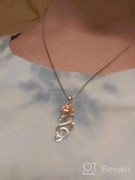 img 1 attached to Show Your Love With Sterling Silver Rose Flower Set In Rose Gold - Perfect Gift For Her review by Vic Alexander