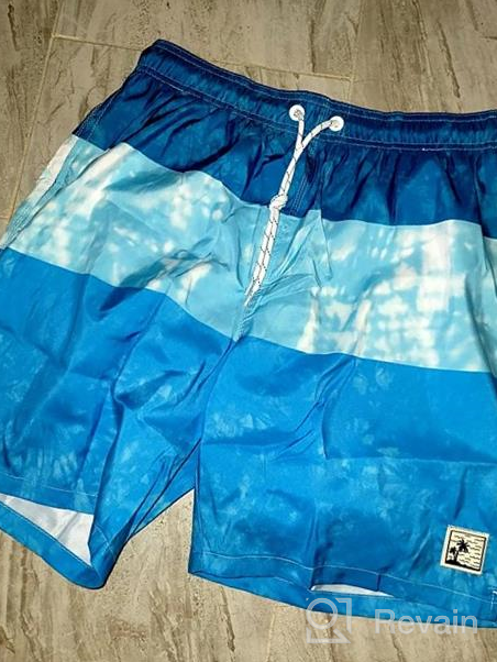 img 1 attached to Nonwe Men'S Swimming Trunks: Tropical Hawaiian Beach Board Shorts W/ Pockets For Water Sports review by Leonard Henry