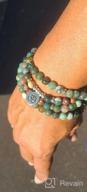 img 1 attached to Indian Agate Mala Beads Bracelet for Yoga Meditation - Self-Discovery 108 Natural review by Edris Holwell