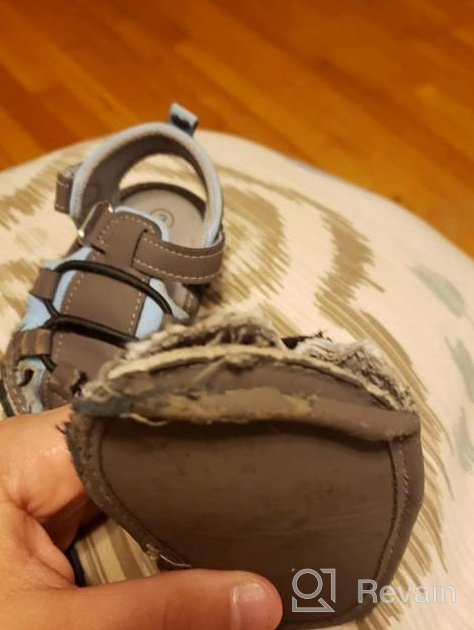 img 1 attached to Basic Leather Sandals - Boys' Anti-Slip Slippers Shoes and Sandals review by Tony Cole