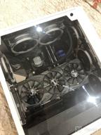 img 1 attached to Fractal Design Meshify C: High Performance Airflow & Cooling PC Case with Tempered Glass - 2X Fans included, PSU Shroud, Water-Cooling Ready, USB3.0 - Blackout Edition review by Hiral Kumar ᠌